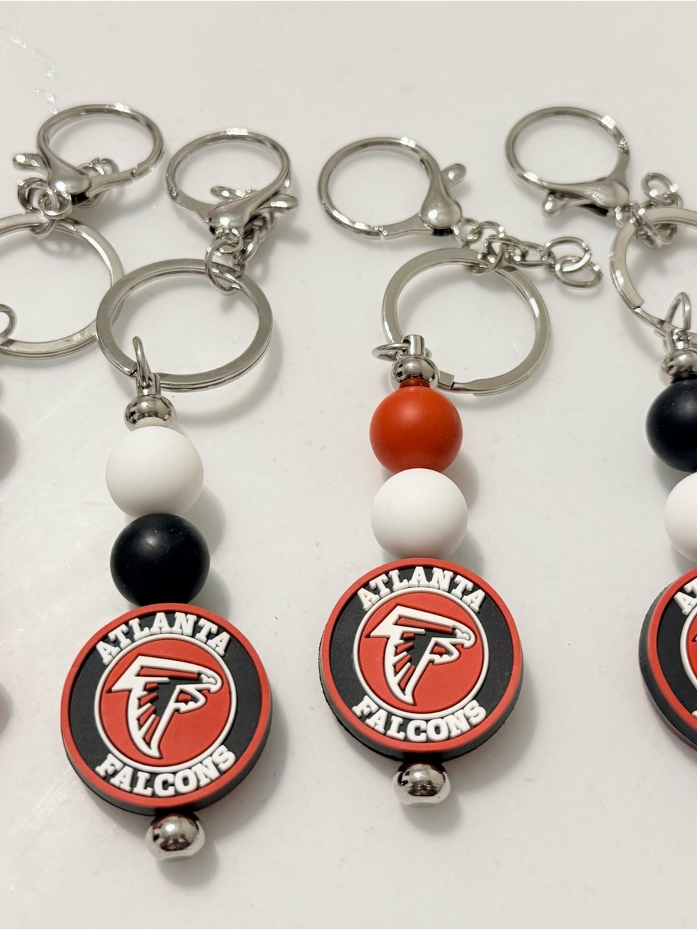 Falcons Beaded Keychain